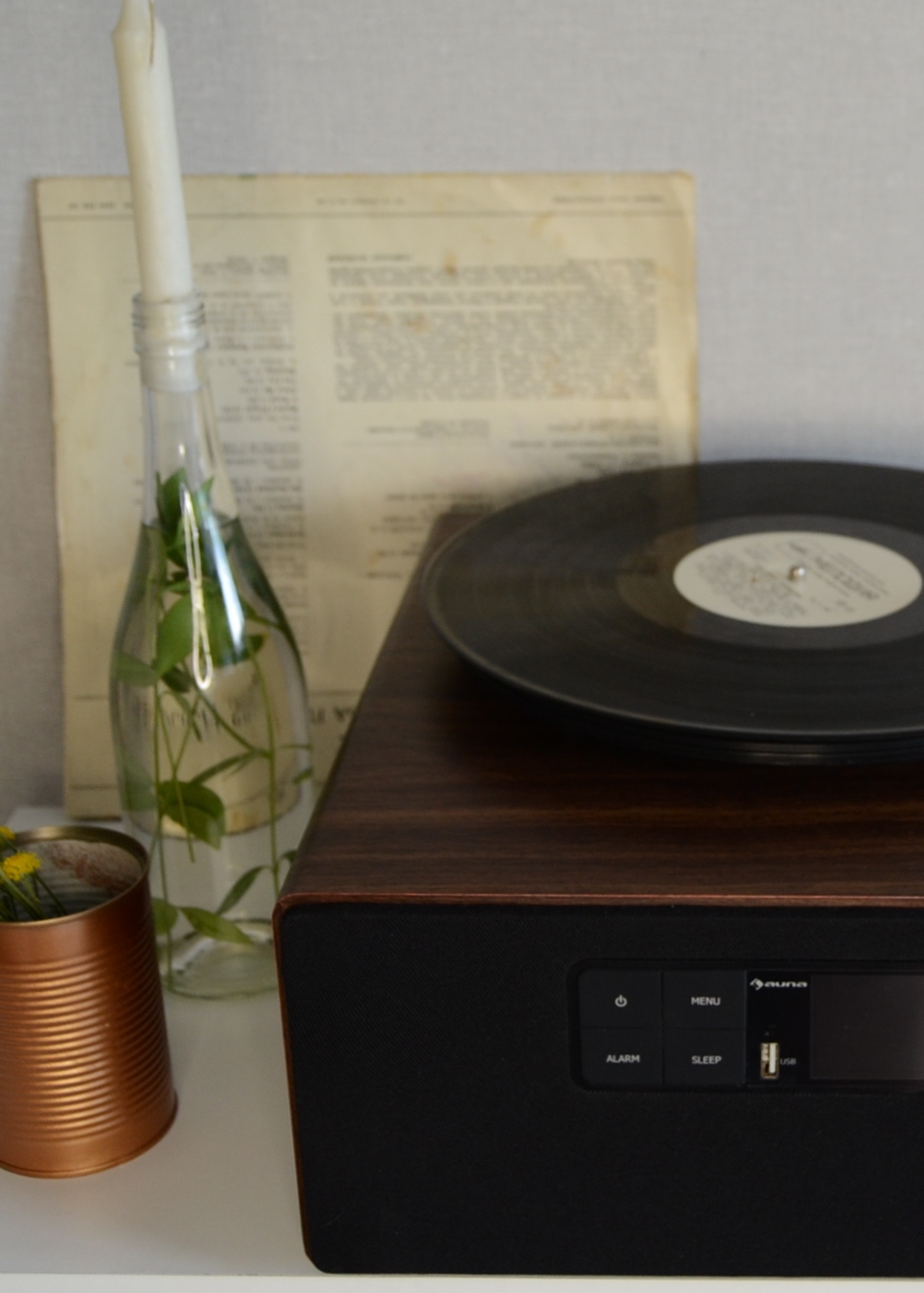 Вініловий програвач Auna Cube Wood з Bluetooth, USB, FM, DAB, WiFi, інтернет-радіо - Зображення 8