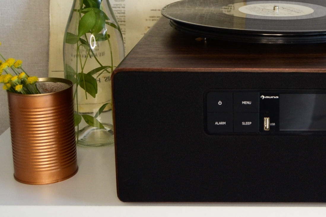 Вініловий програвач Auna Cube Wood з Bluetooth, USB, FM, DAB, WiFi, інтернет-радіо - Зображення 9