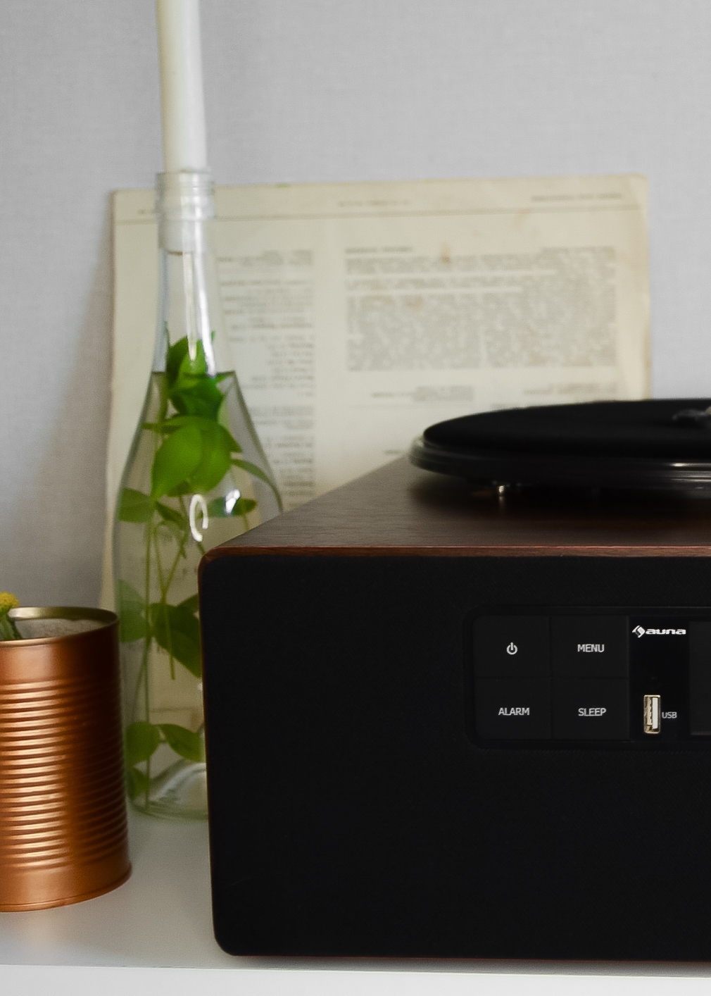 Вініловий програвач Auna Cube Wood з Bluetooth, USB, FM, DAB, WiFi, інтернет-радіо - Зображення 10