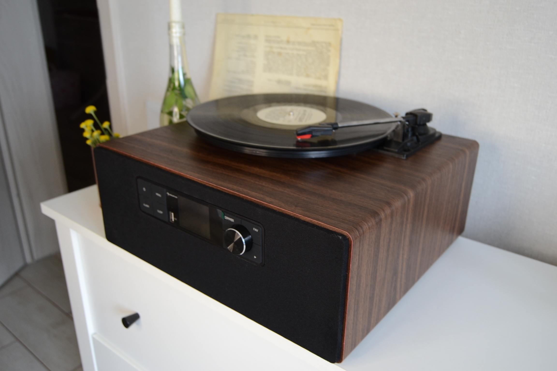 Вініловий програвач Auna Cube Wood з Bluetooth, USB, FM, DAB, WiFi, інтернет-радіо - Зображення 12