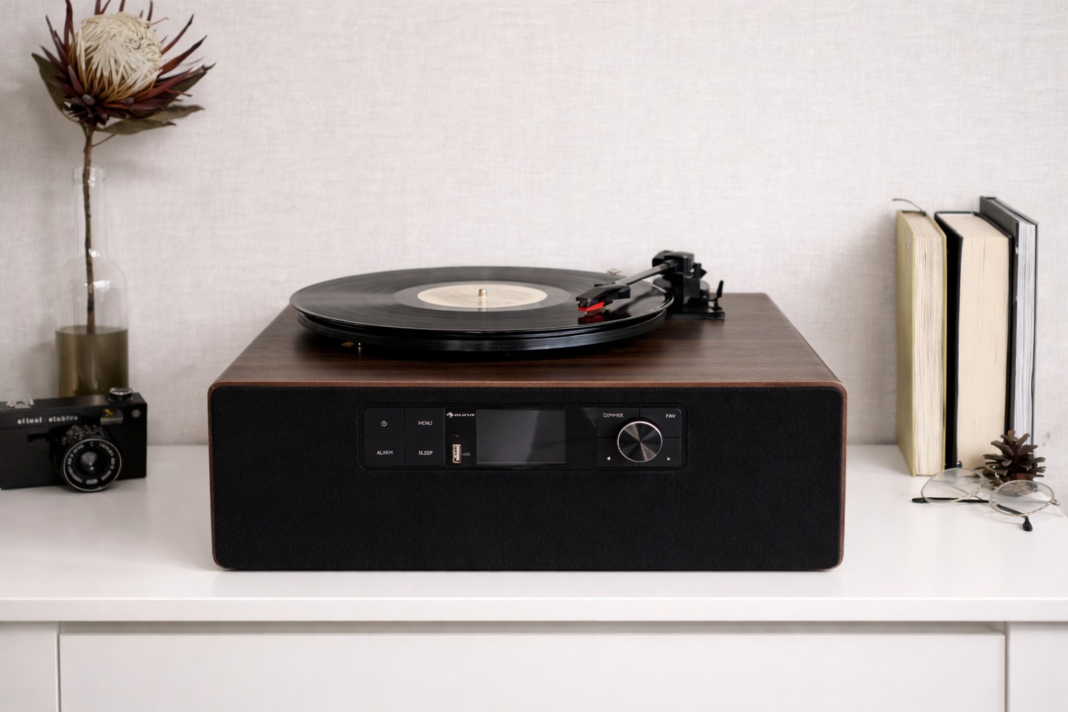 Вініловий програвач Auna Cube Wood з Bluetooth, USB, FM, DAB, WiFi, інтернет-радіо - Зображення 15