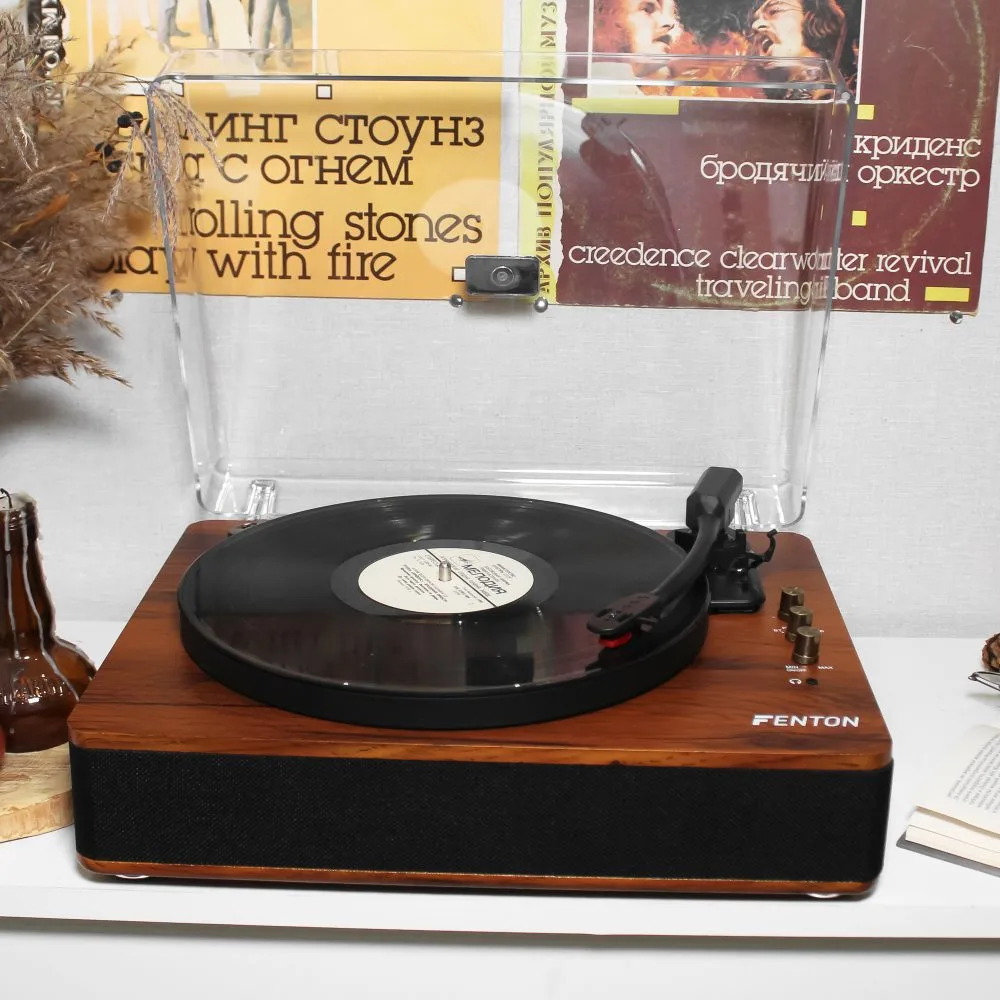 Вініловий програвач Fenton TT Classic Plus Wood з Bluetooth, USB Уцінка