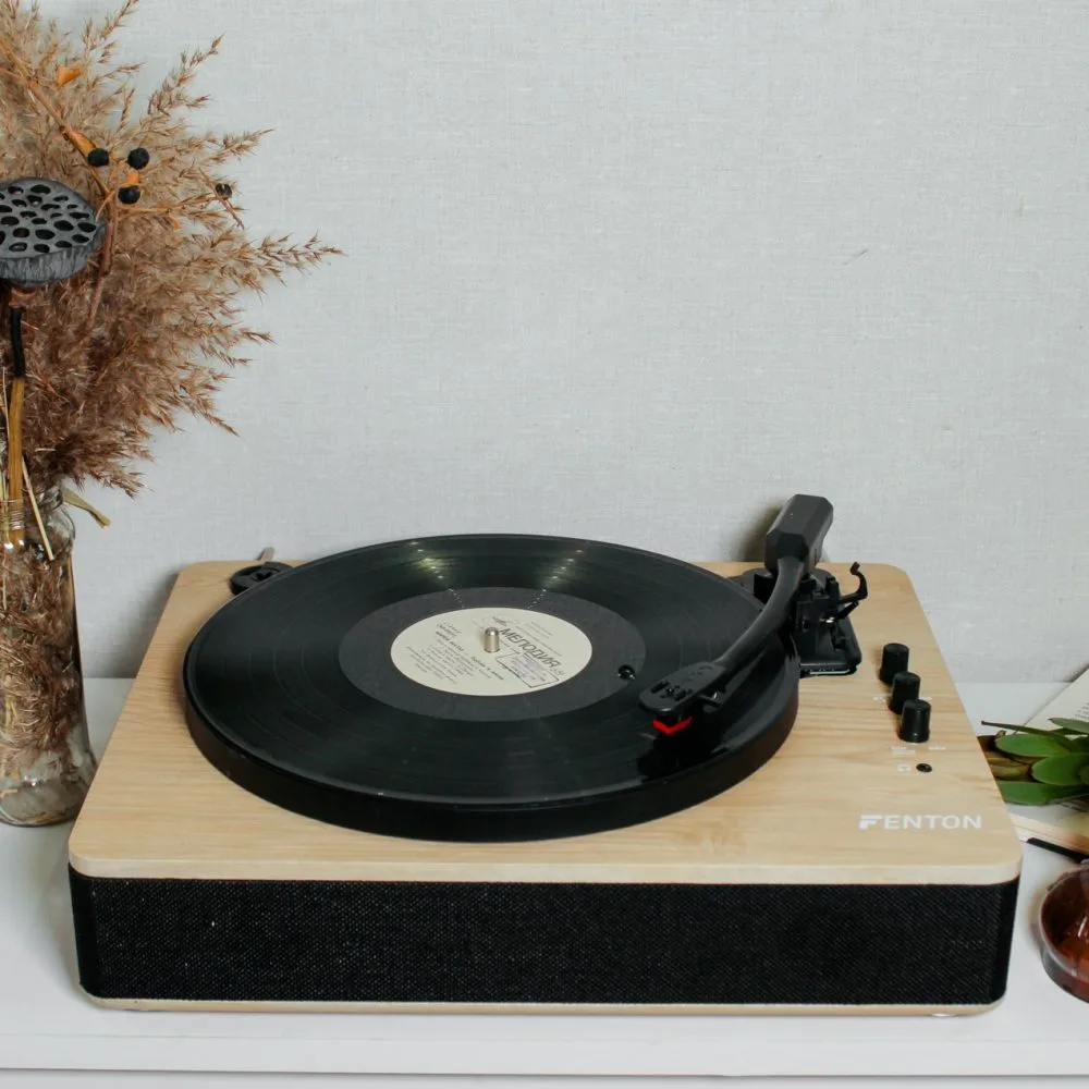 Вініловий програвач Fenton TT Classic Plus Light Wood з Bluetooth, USB Уцінка