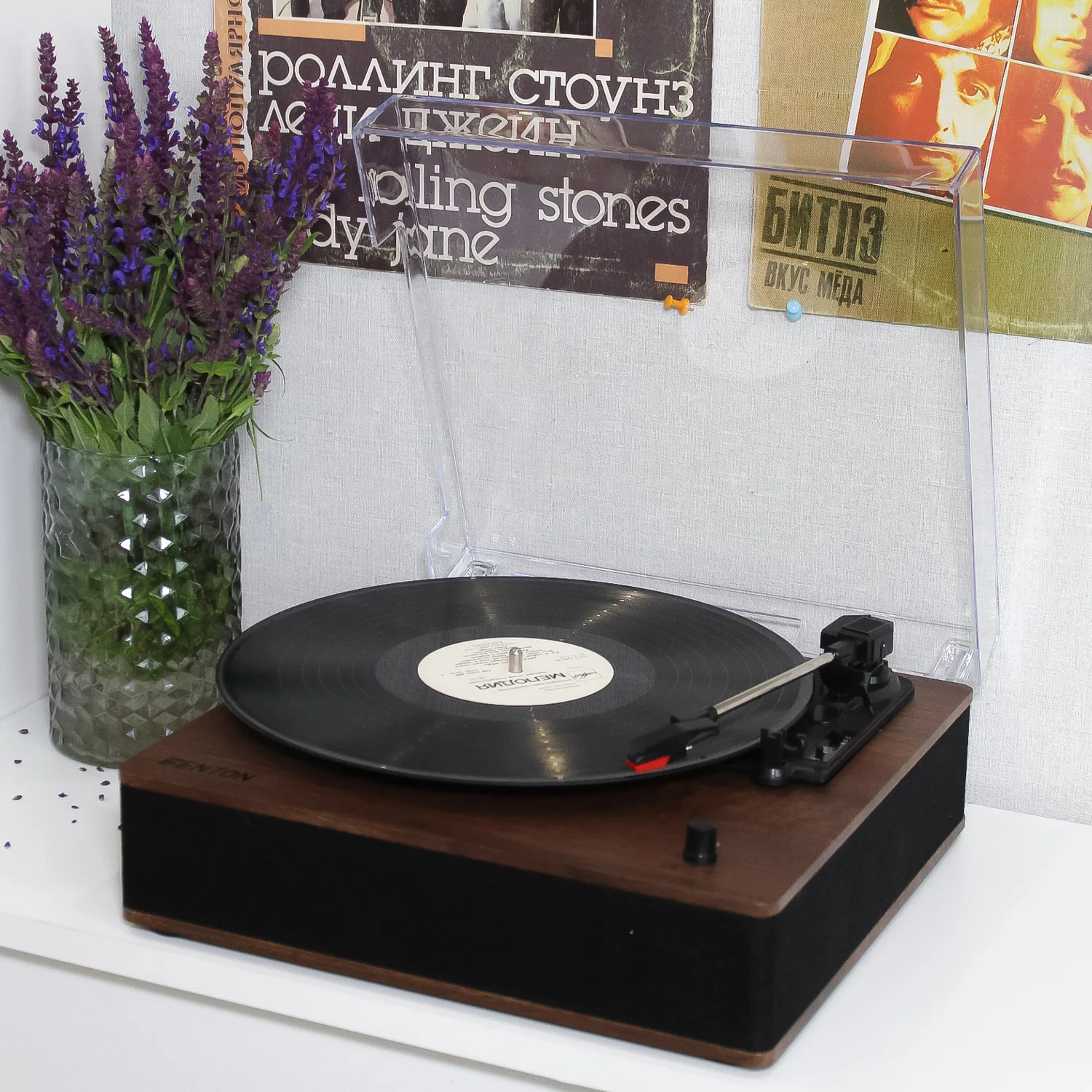 Вініловий програвач Fenton TT Classic Simple Wood з Bluetooth