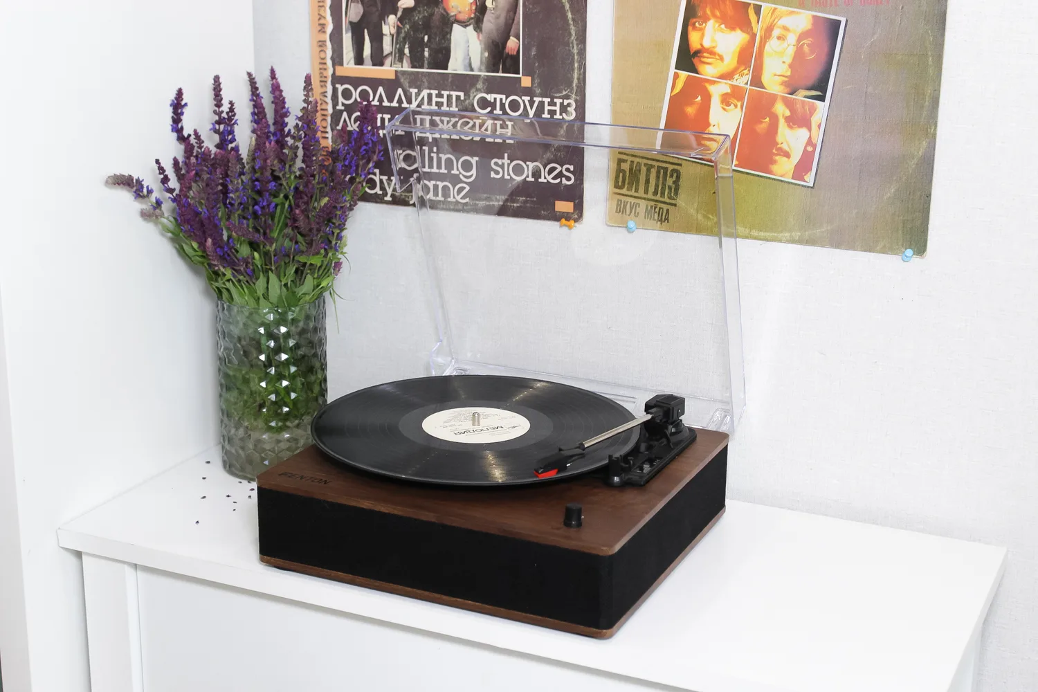 Вініловий програвач Fenton TT Classic Simple Wood з Bluetooth - Зображення 4