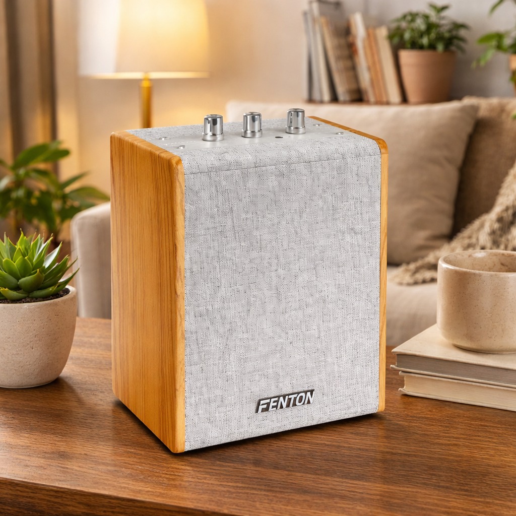 Активна акумуляторна колонка Fenton Wood 20W AUX Bluetoth - Зображення 12