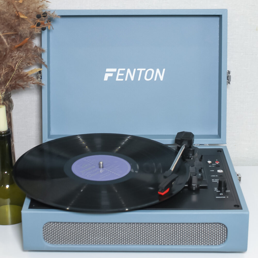Вініловий програвач Fenton Blue+ Bluetooth, грамофон для вінілових дисків