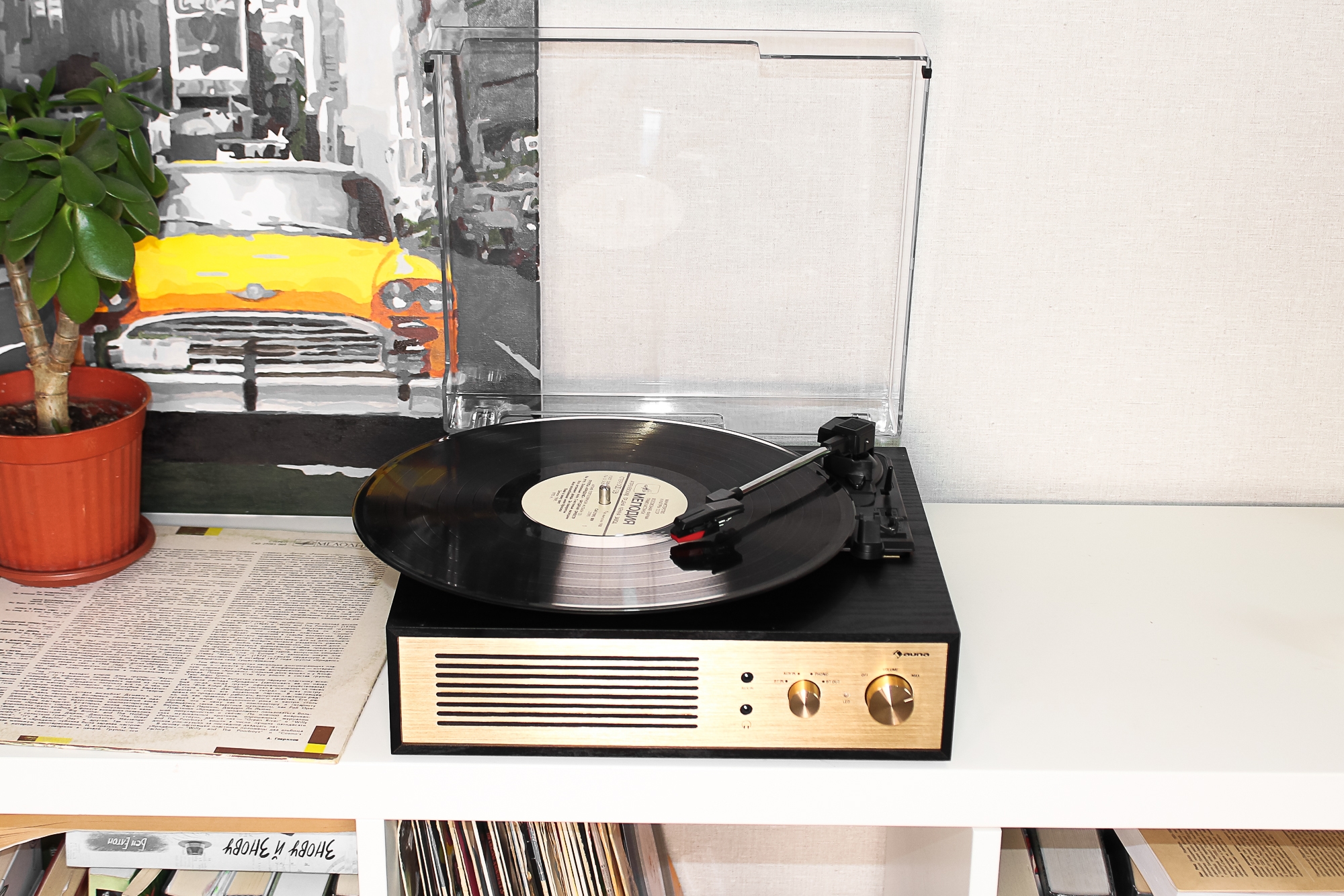 Вініловий програвач Auna Berklee TT Black з Bluetooth (без кришки) Уцінка - Зображення 7