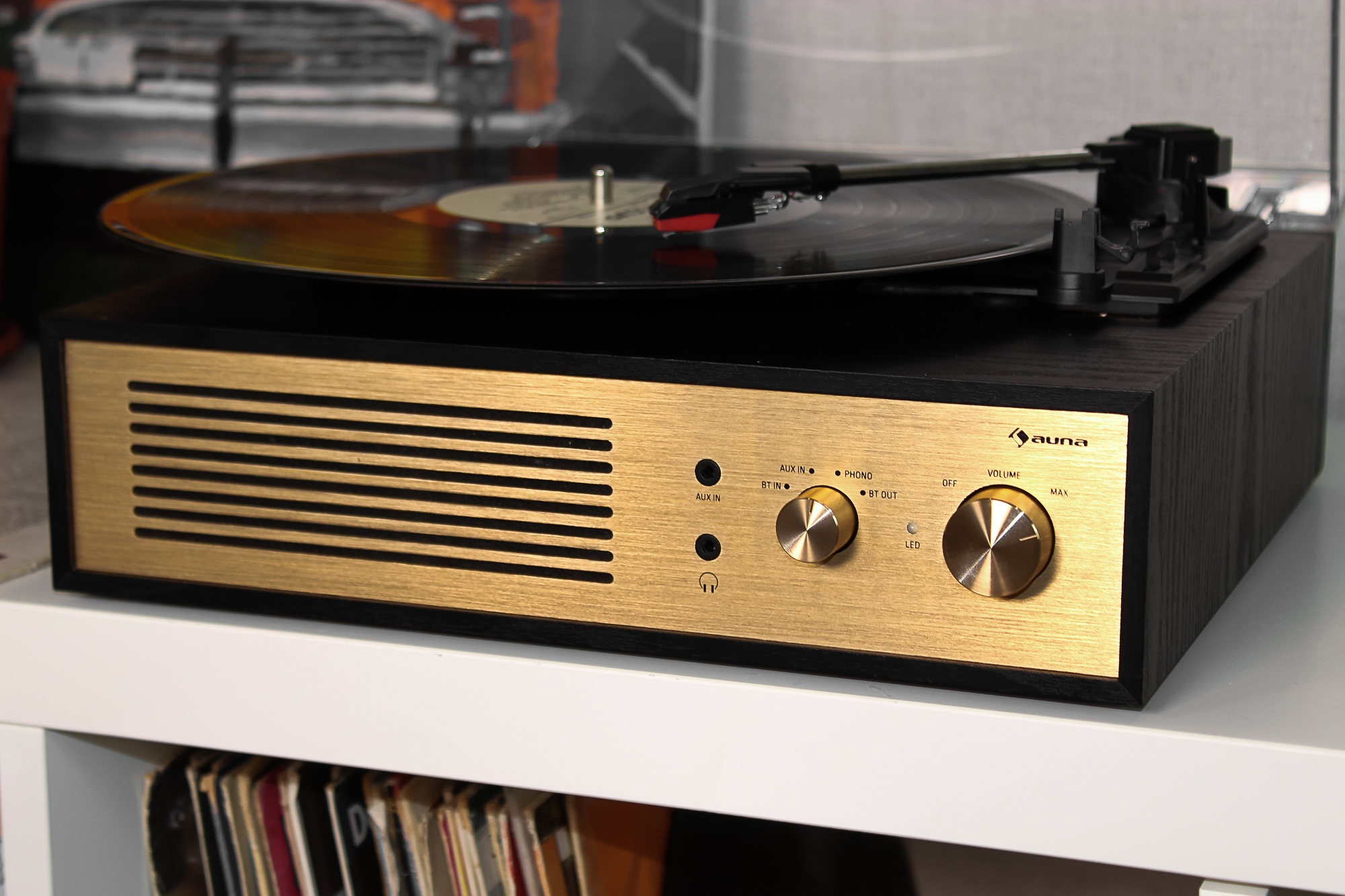 Вініловий програвач Auna Berklee TT Black з Bluetooth (без кришки) Уцінка - Зображення 8