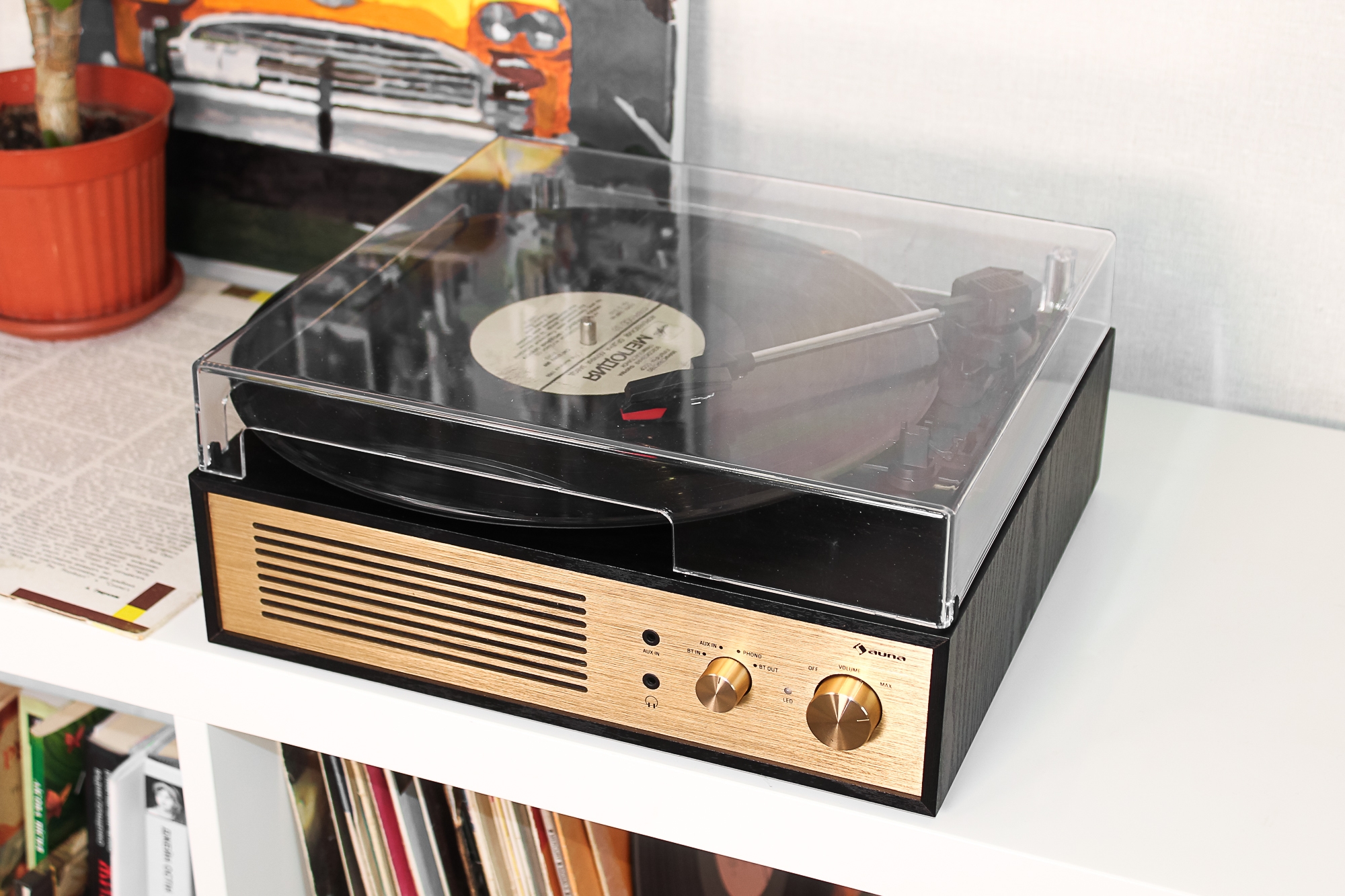 Вініловий програвач Auna Berklee TT Black з Bluetooth (без кришки) Уцінка - Зображення 9