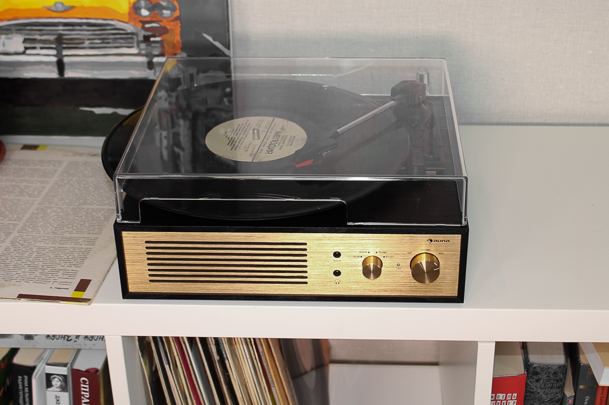 Вініловий програвач Auna Berklee TT Black з Bluetooth (без кришки) Уцінка - Зображення 10