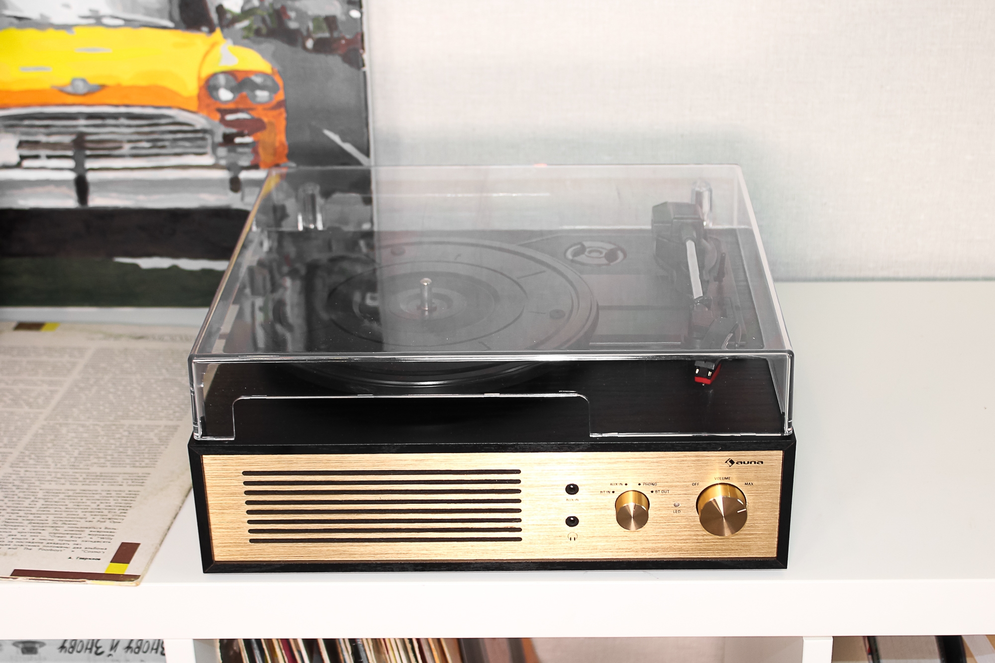 Вініловий програвач Auna Berklee TT Black з Bluetooth (без кришки) Уцінка - Зображення 11