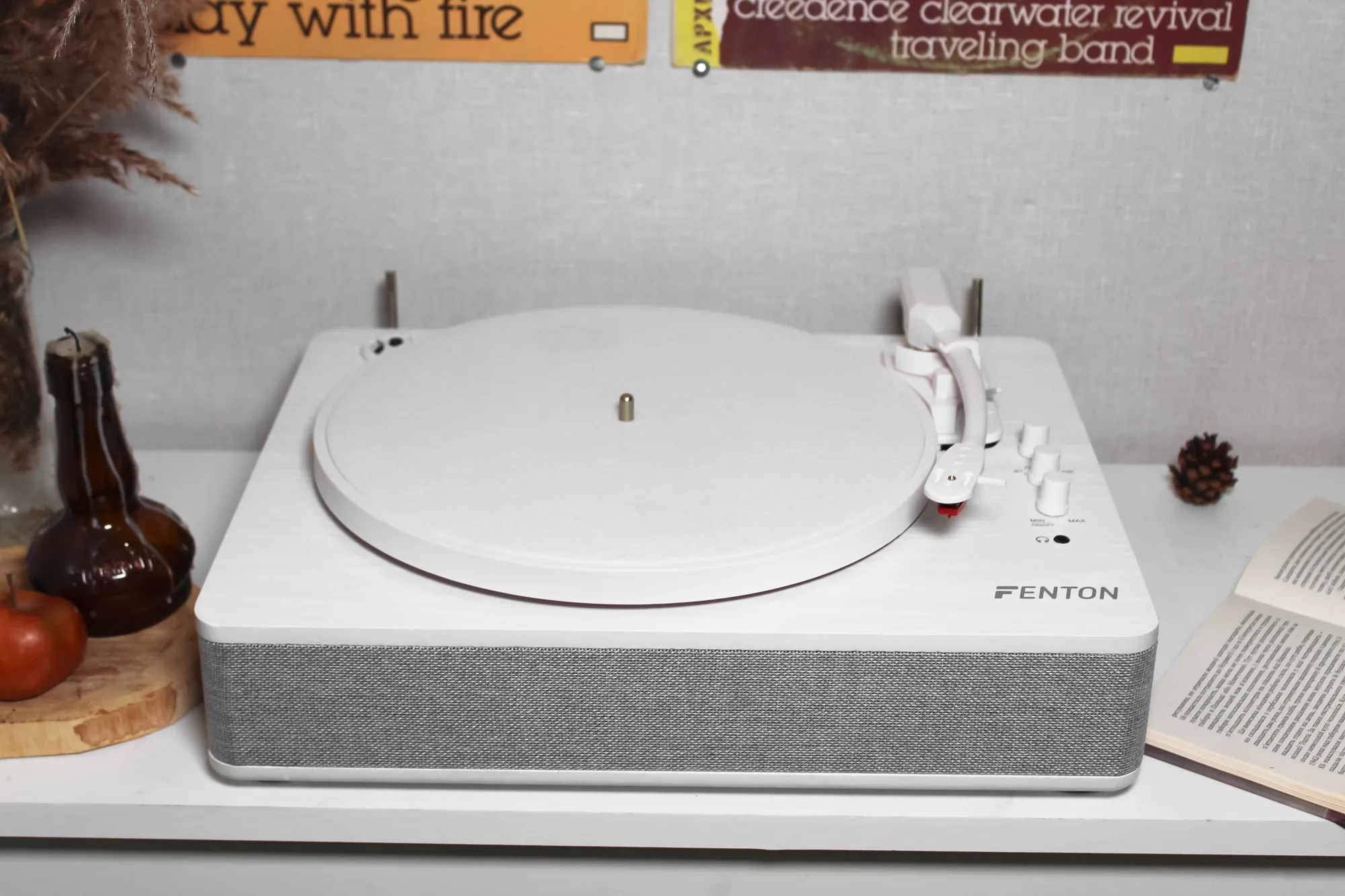Вініловий програвач  Fenton TT Classic White з Bluetooth, USB (без кришки) - Зображення 19