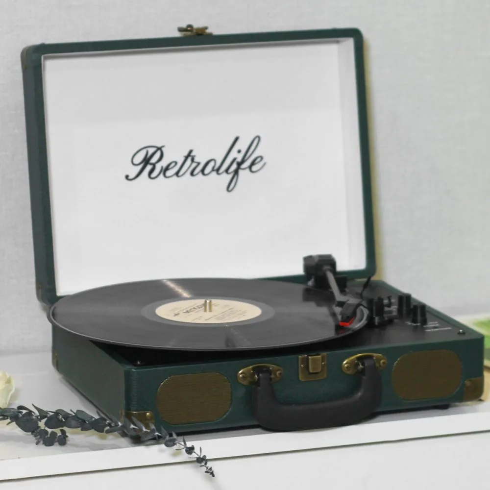 Вініловий програвач для вінілу Retrolife Dark Green