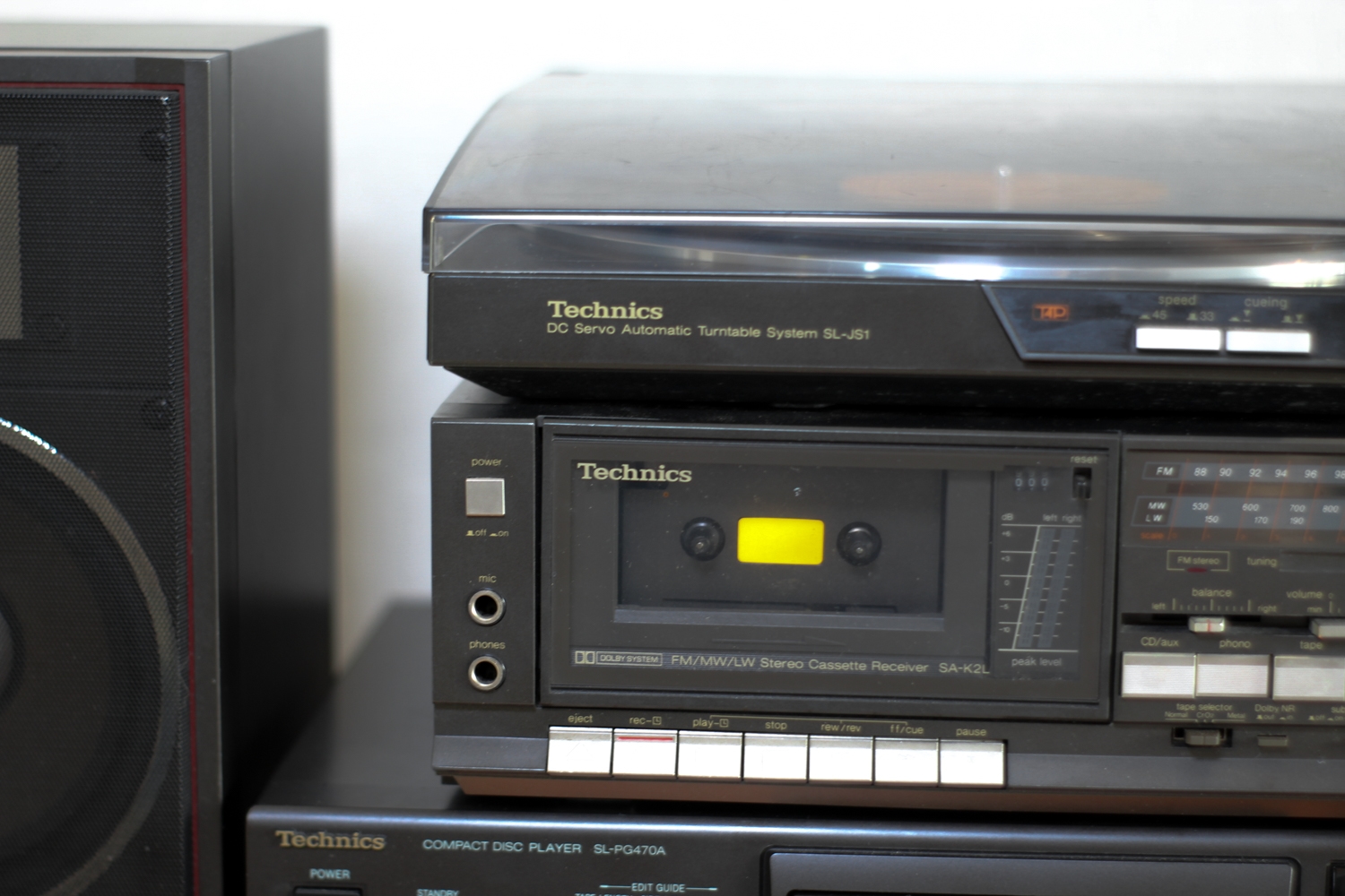 Вініловий програвач автоматичний Technics SL-JS1 +магнітофон, CD підсилювач, фонокоректор, колонки - Зображення 7