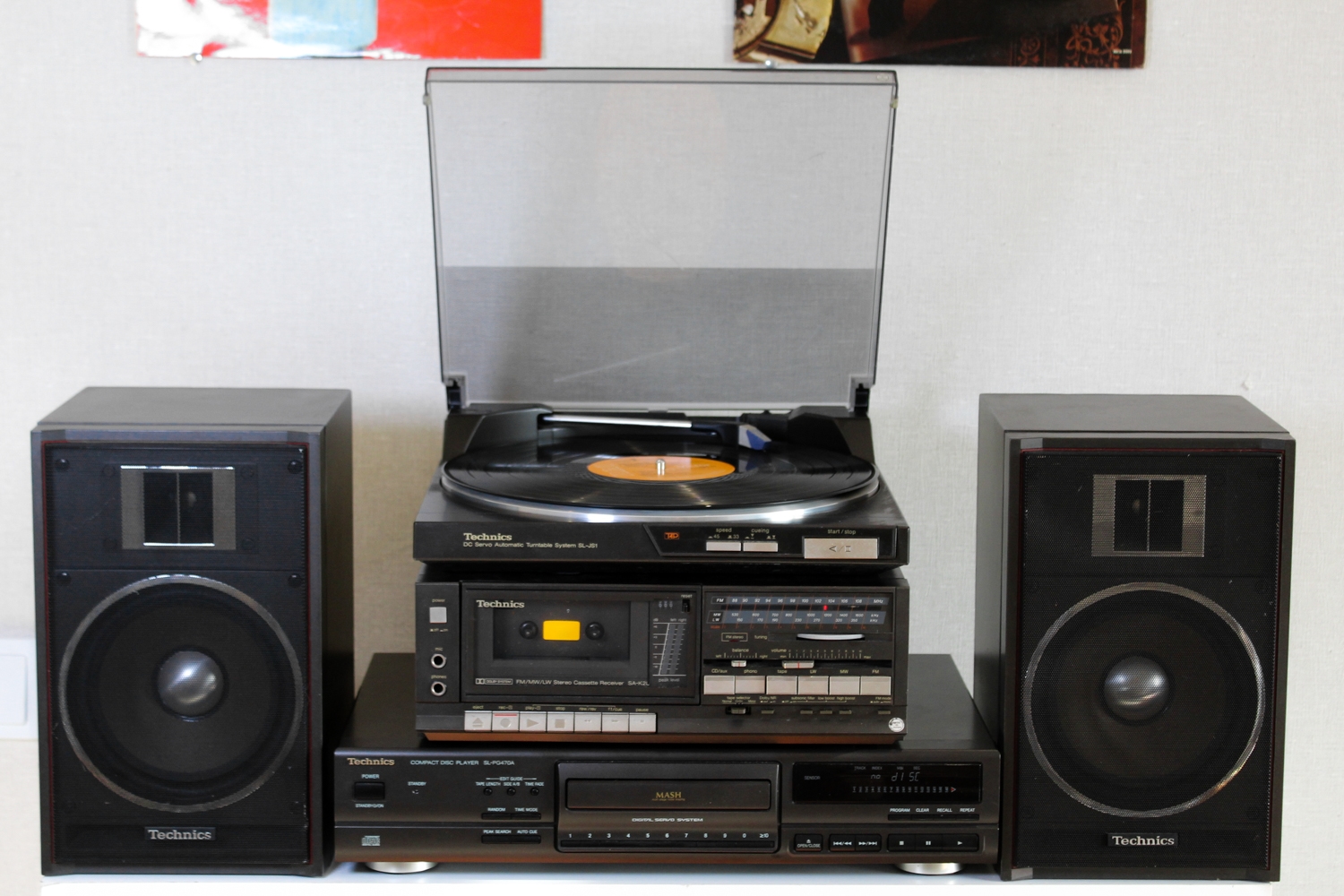 Вініловий програвач автоматичний Technics SL-JS1 +магнітофон, CD підсилювач, фонокоректор, колонки - Зображення 9