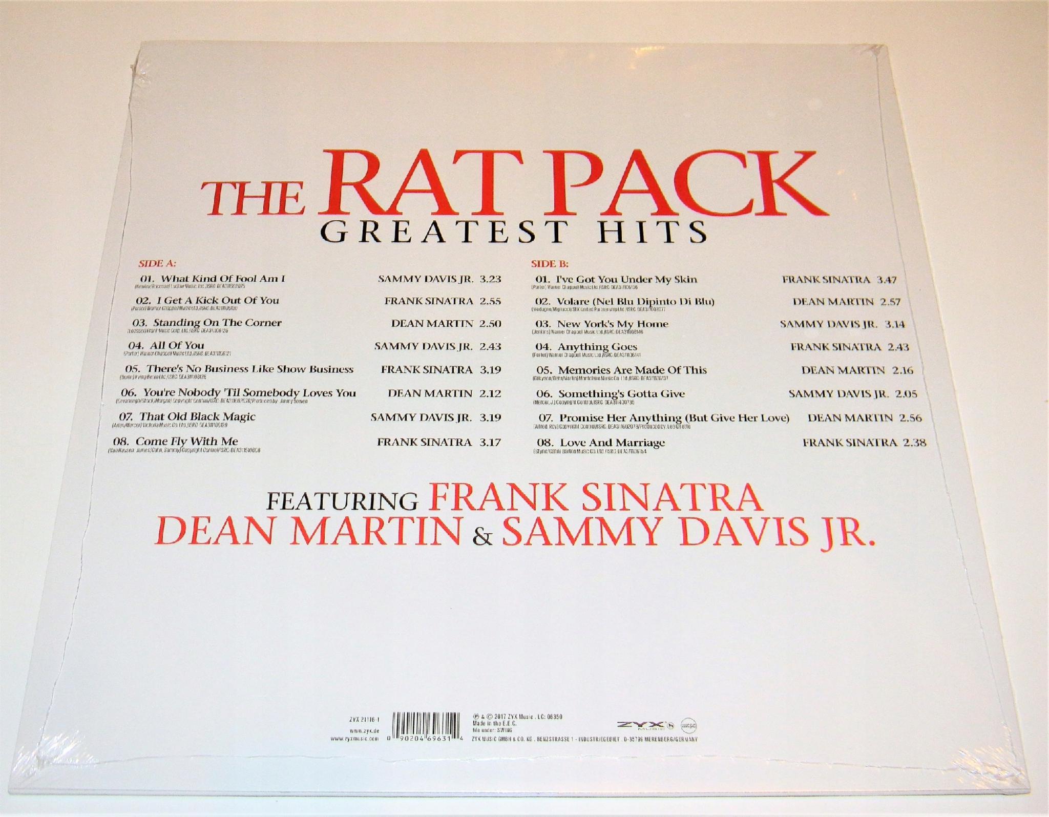 Вінілова платівка The Rat Pack - Greatest Hits LP 12'': Frank Sinatra, Dean Martin, Sammy Davis Jr збірник ностальгічних пісень - Зображення 2