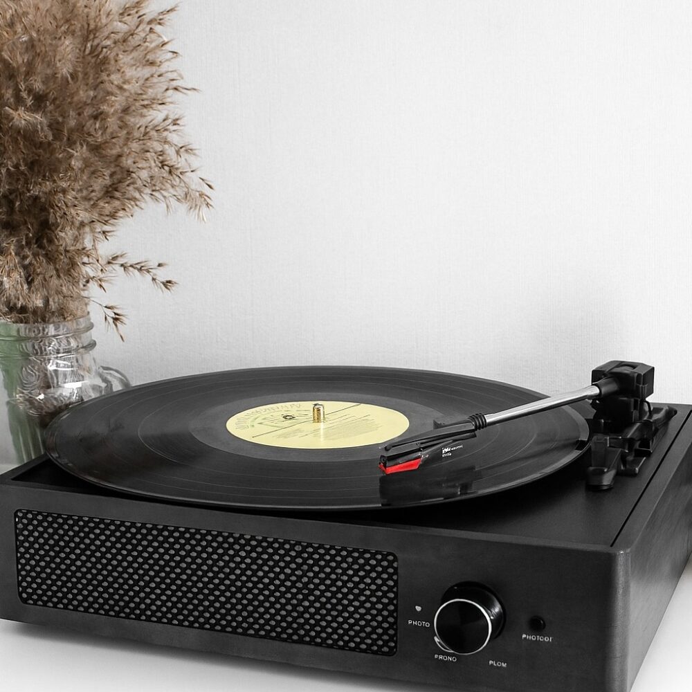 Вініловий програвач Merosco Black Wood без кришки