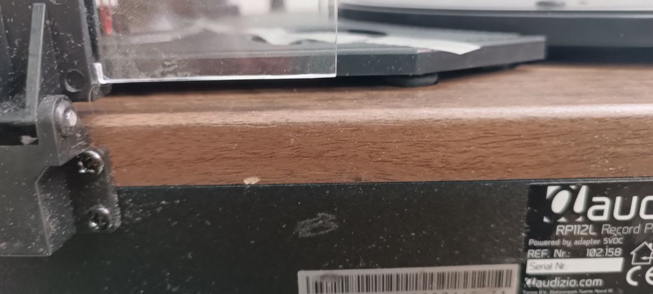 Вініловий програвач Audizio Dark Wood з Bluetooth IN OUT, відтворює всі платівки, колонки вбудовані в дно Уцінка - Зображення 13