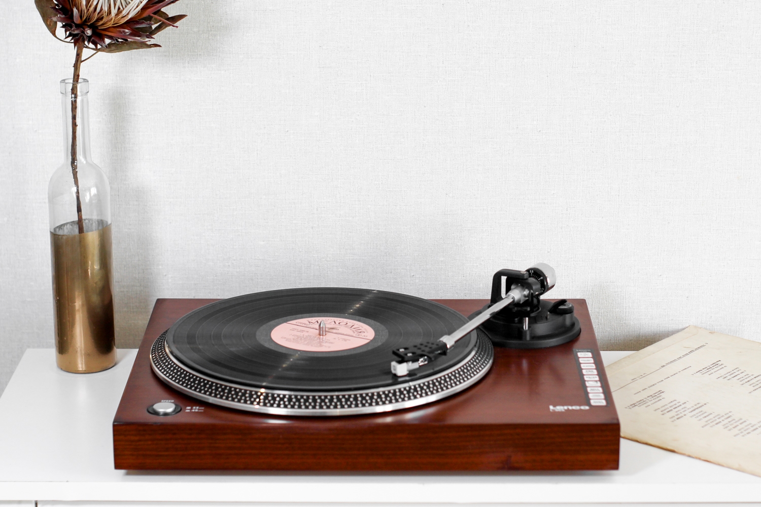 Програвач вініловий Lenco L-90x з противагою тонарма, антискейтингом, антивібраціний Уцінка - Зображення 6