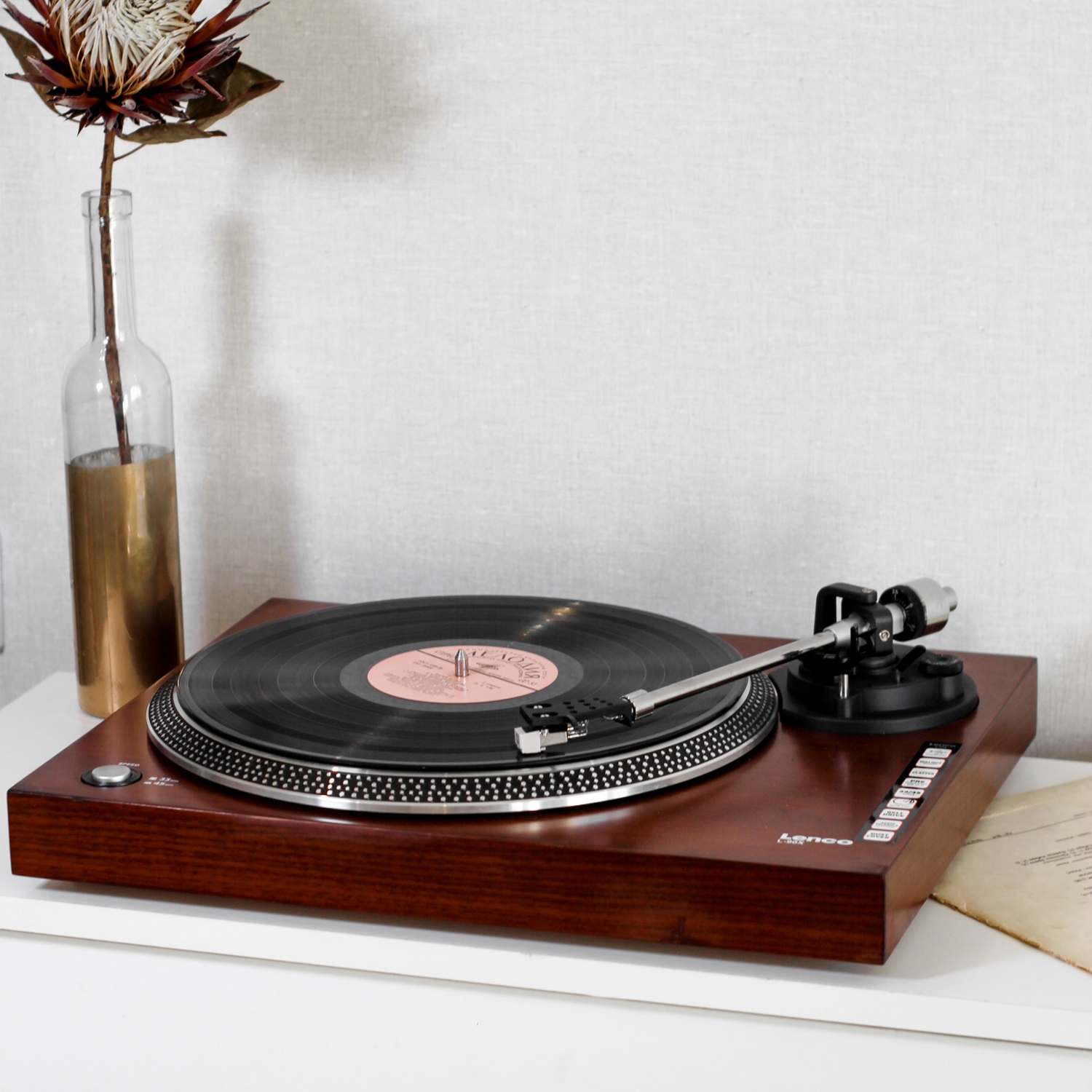 Програвач вініловий Lenco L-90x з противагою тонарма, антискейтингом, антивібраціний Уцінка