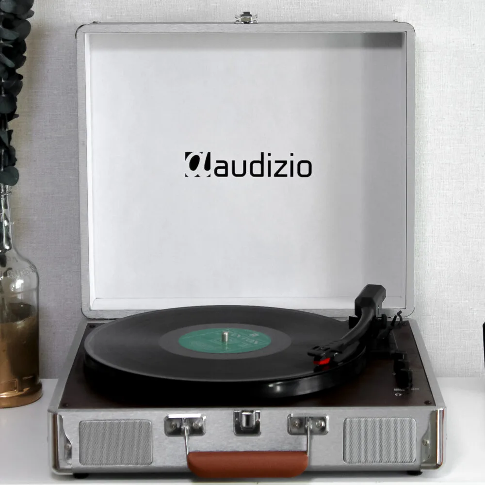 Вініловий програвач Audizio Billy Bob Silver з Bluetooth Уцінка