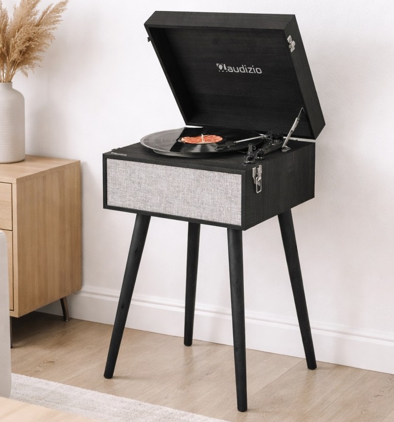 Вініловий програвач Audizio Fremont Black з Bluetooth IN/OUT з ніжками