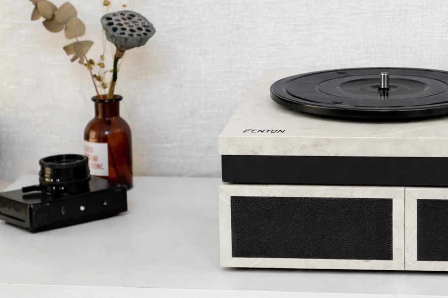 Вініловий програвач Fenton TT Classic Marble з Bluetooth з колонками 50 Вт (колонки в комплекті) без кришки - Зображення 2