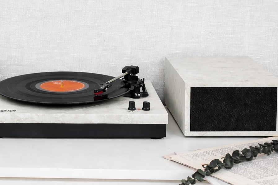 Вініловий програвач Fenton TT Classic Marble з Bluetooth з колонками 50 Вт (колонки в комплекті) без кришки - Зображення 5