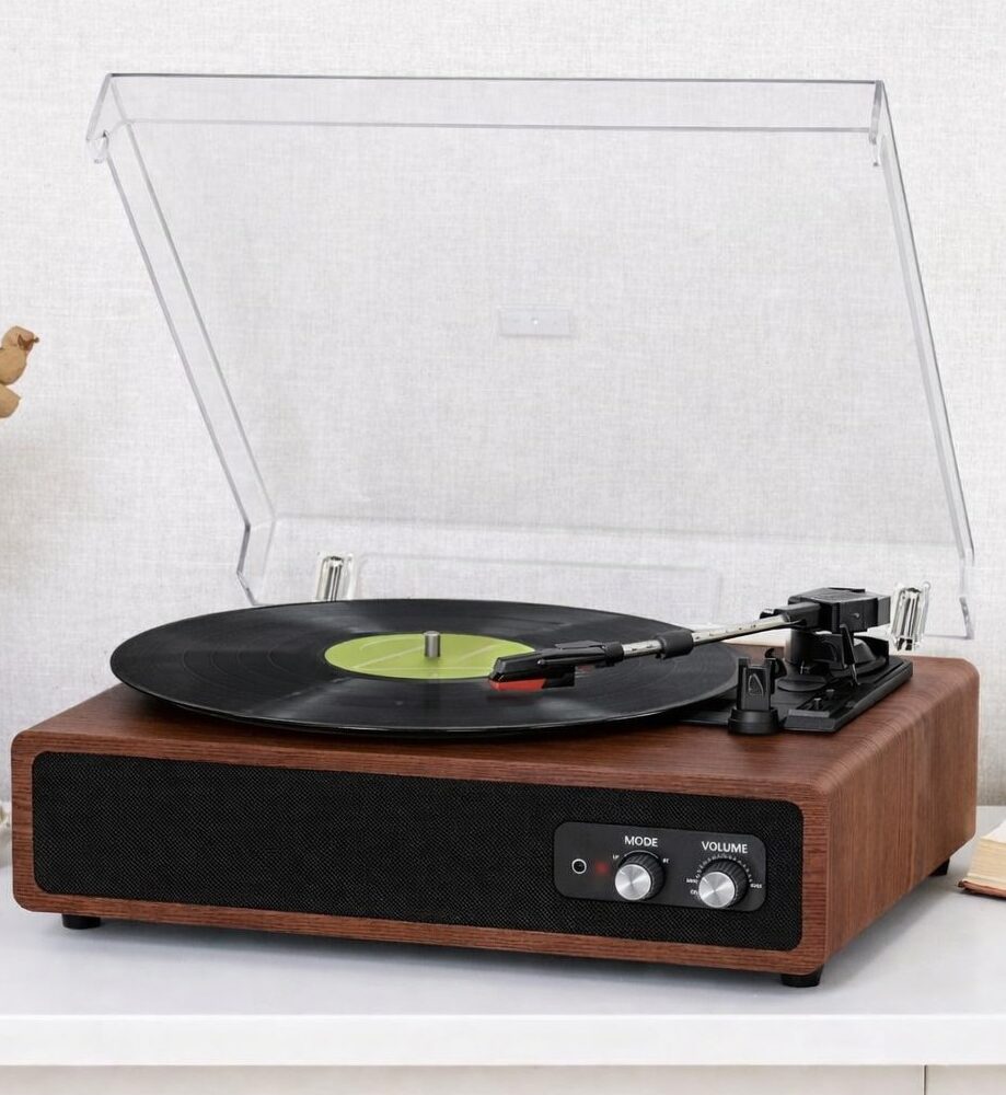 Вініловий програвач Fydde Wood з Bluetooth Уцінка