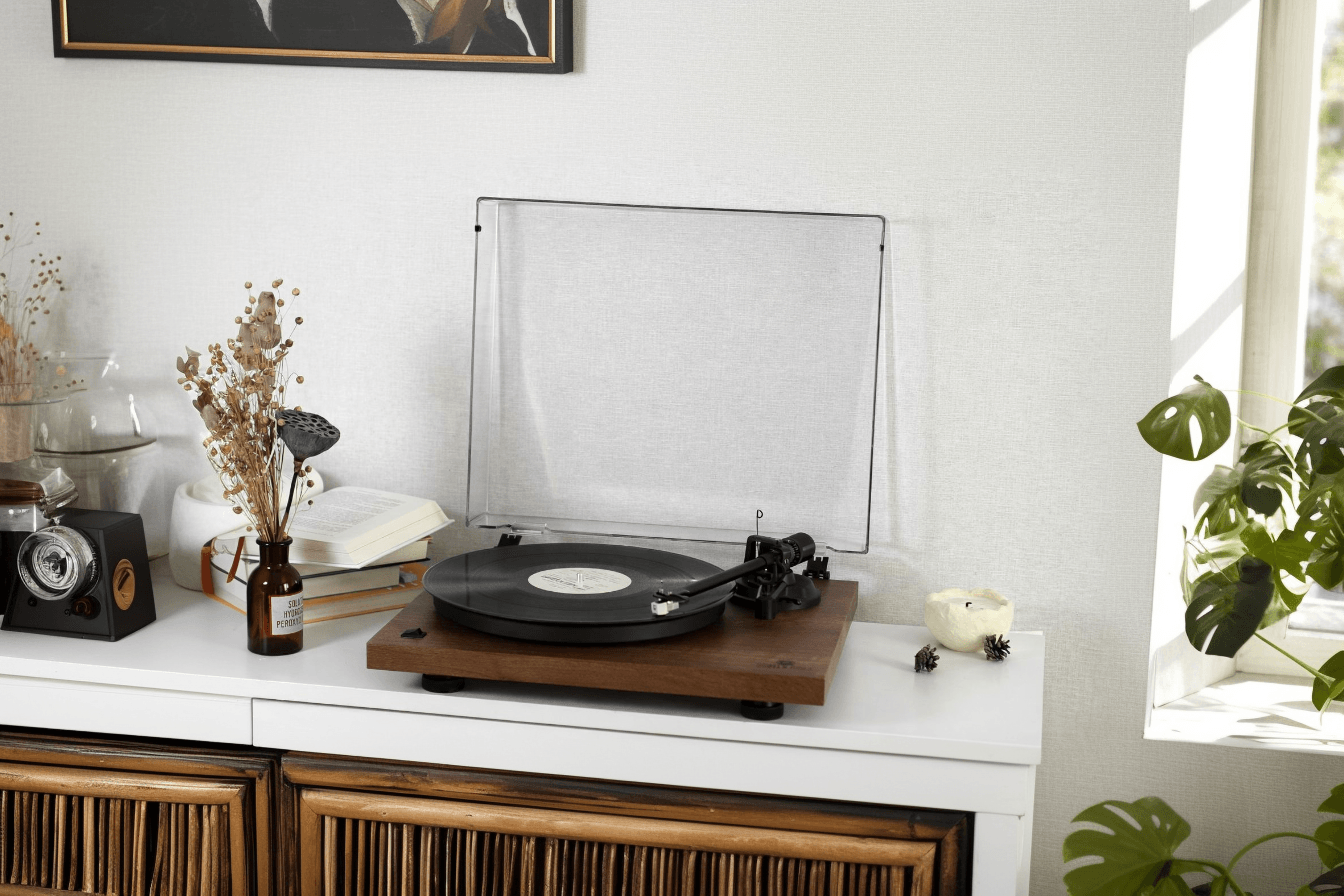 Вініловий програвач Hi-Fi Angels Horn з картриджем Audio-Technica з Bluetooth-OUT, антискейтинг, противага тонарма, важкий диск, вбудований фонокоректор - Зображення 5