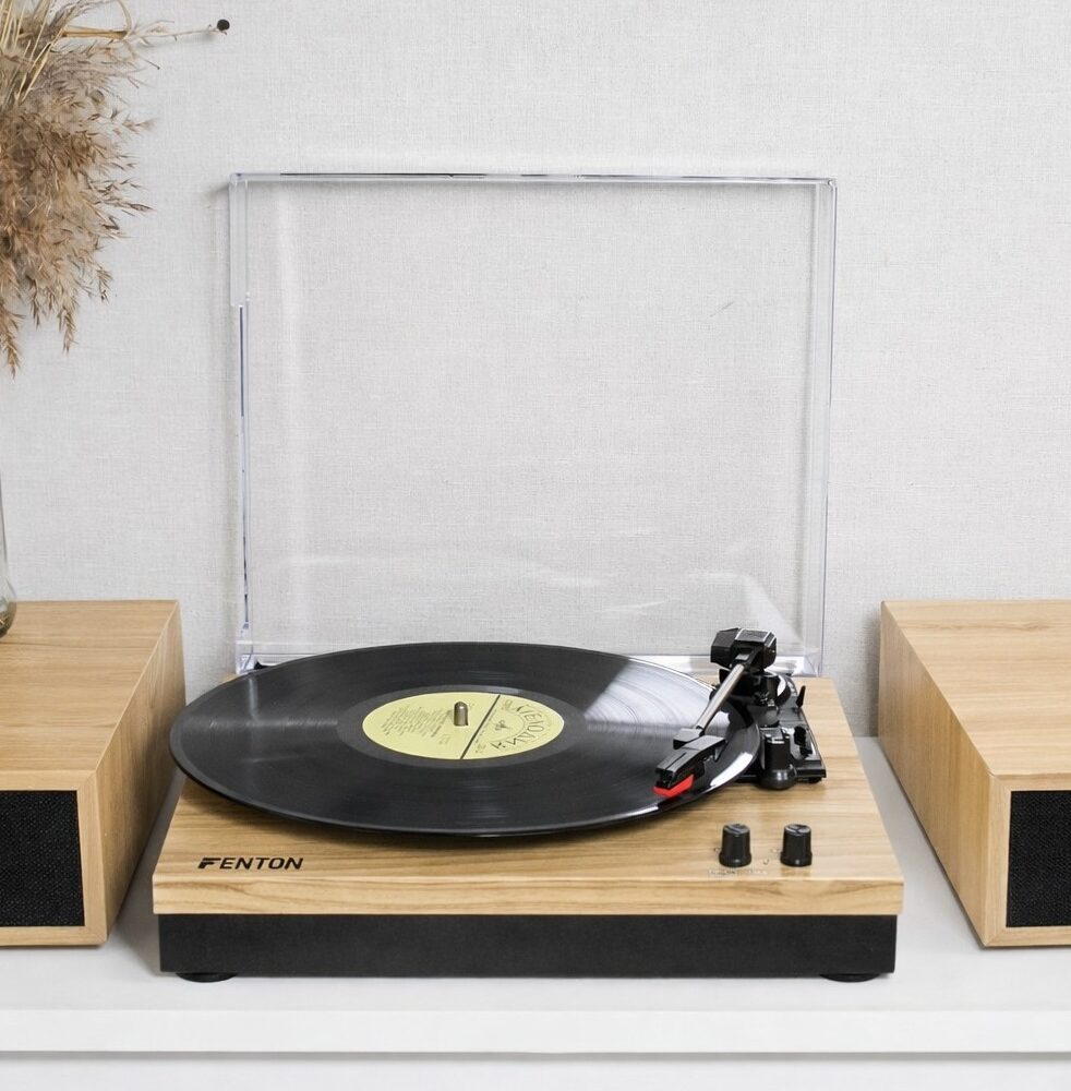Вініловий програвач Fenton TT Classic Light Wood з Bluetooth з колонками 50 Вт (колонки в комплекті) Уцінка