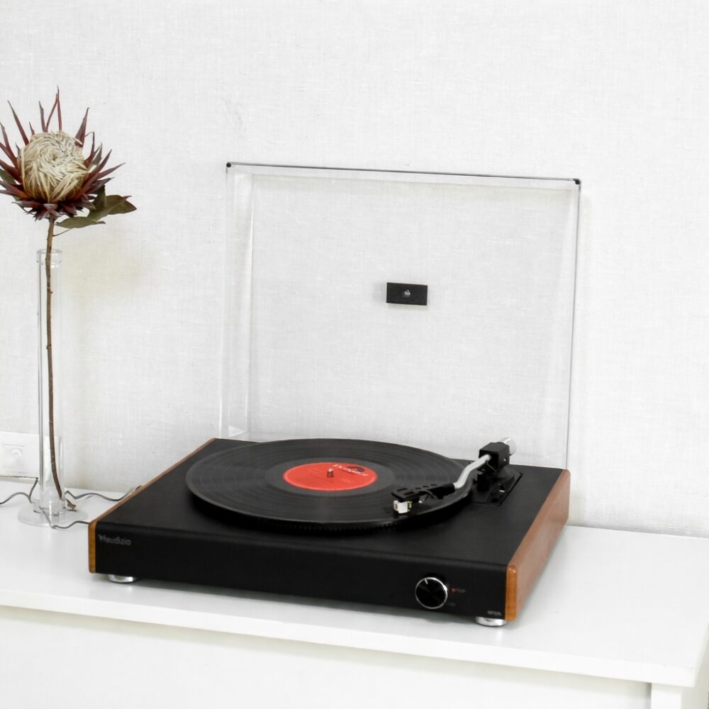 Вініловий програвач напівавтоматичний Audizio RP335 з Bluetooth, USB з картриджем Audio-Technica Уцінка