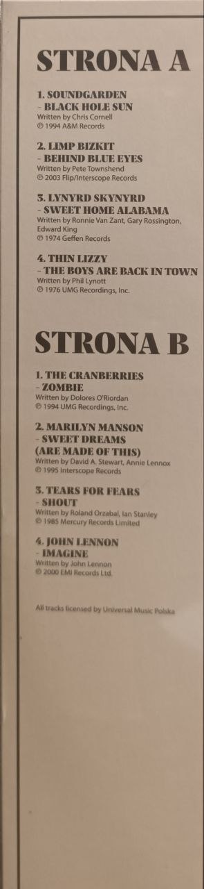 Вінілова платівка збірник рок-музики Back To Vinyl – Rock: Limp Bizkit, The Cranberries, Marilyn Manson, John Lennon - Зображення 2