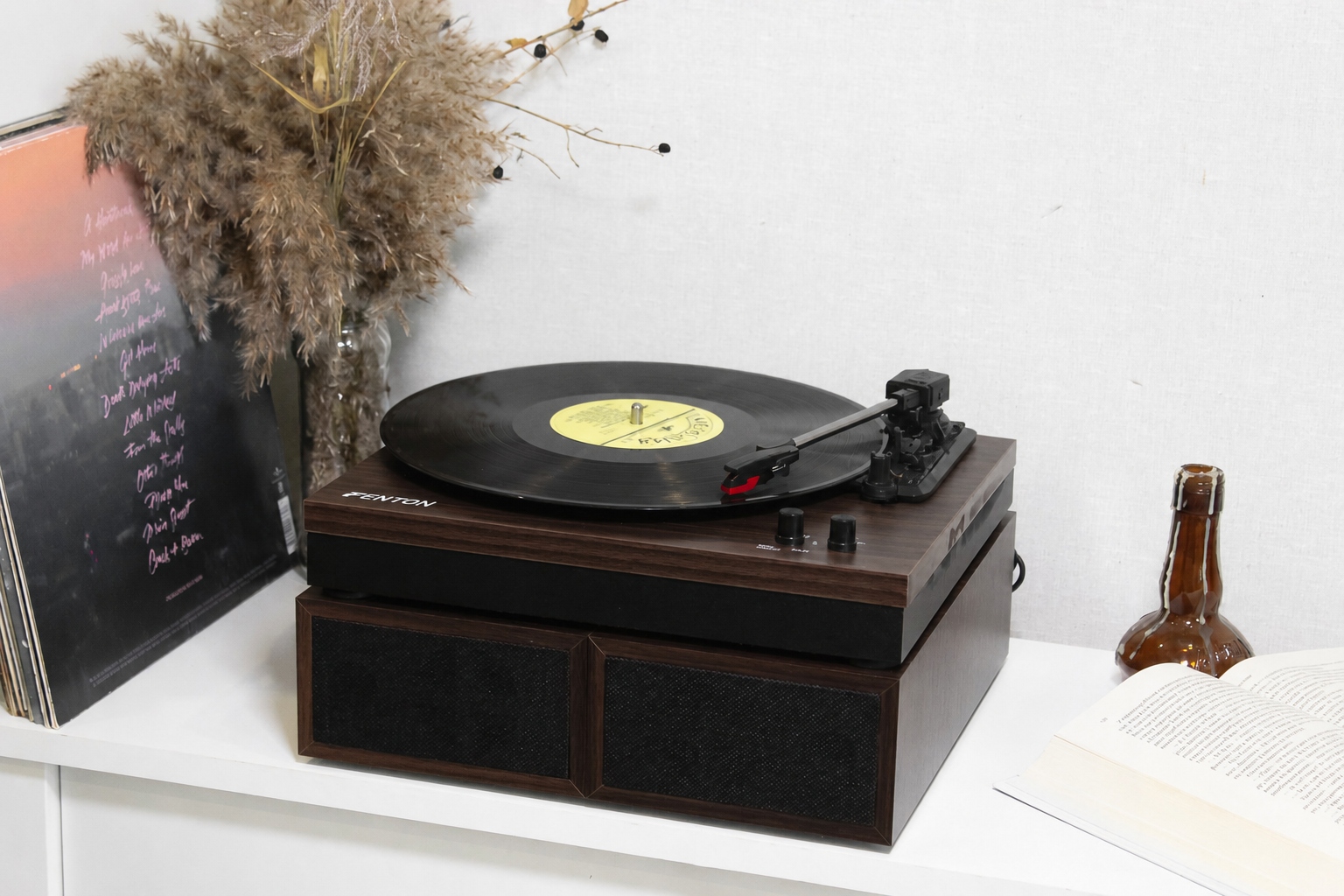 Вініловий програвач Fenton TT Classic Wood з Bluetooth з колонками 50 Вт (колонки в комплекті) без кришки - Зображення 3