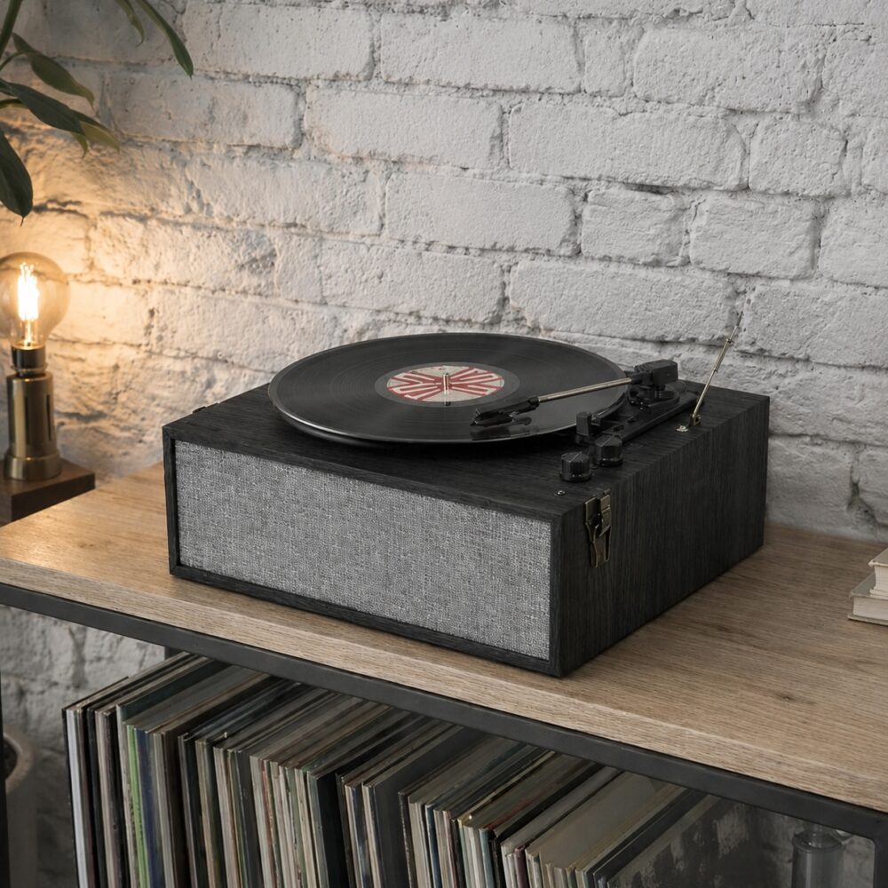 Вініловий програвач Audizio Fremont Black з Bluetooth IN/OUT без кришки Уцінка