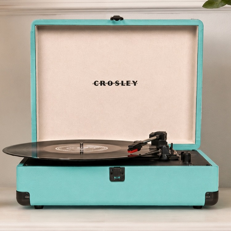 Вініловий програвач Crosley Journey Blue Bluetooth, грамофон з вбудованими колонками для вінілових дисків