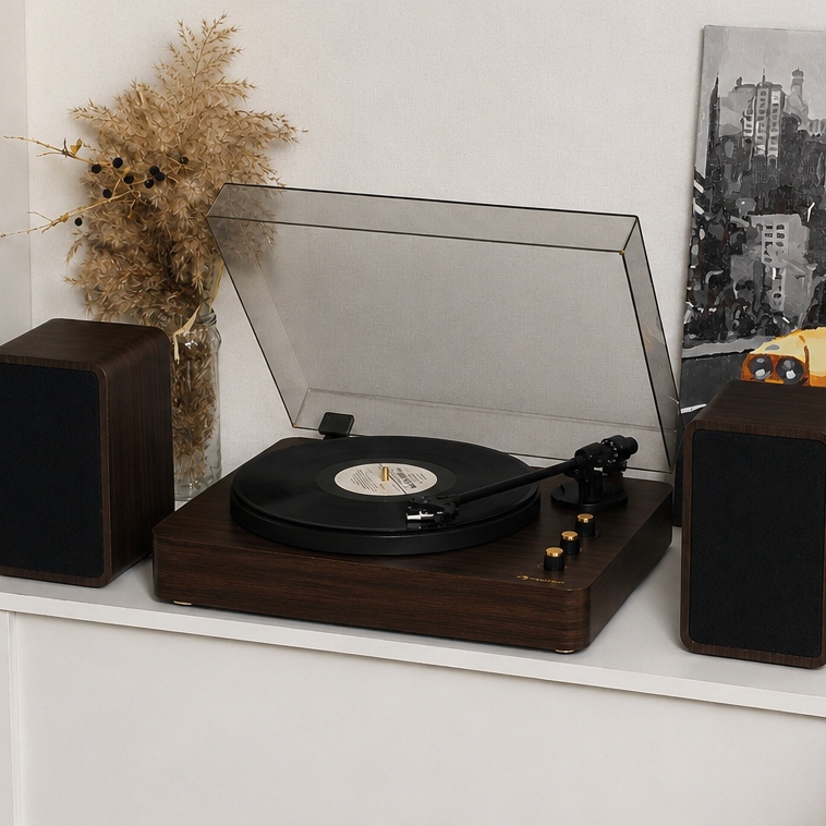 Вініловий програвач Auna TT Play Prime Wood з колонками 30w Уцінка