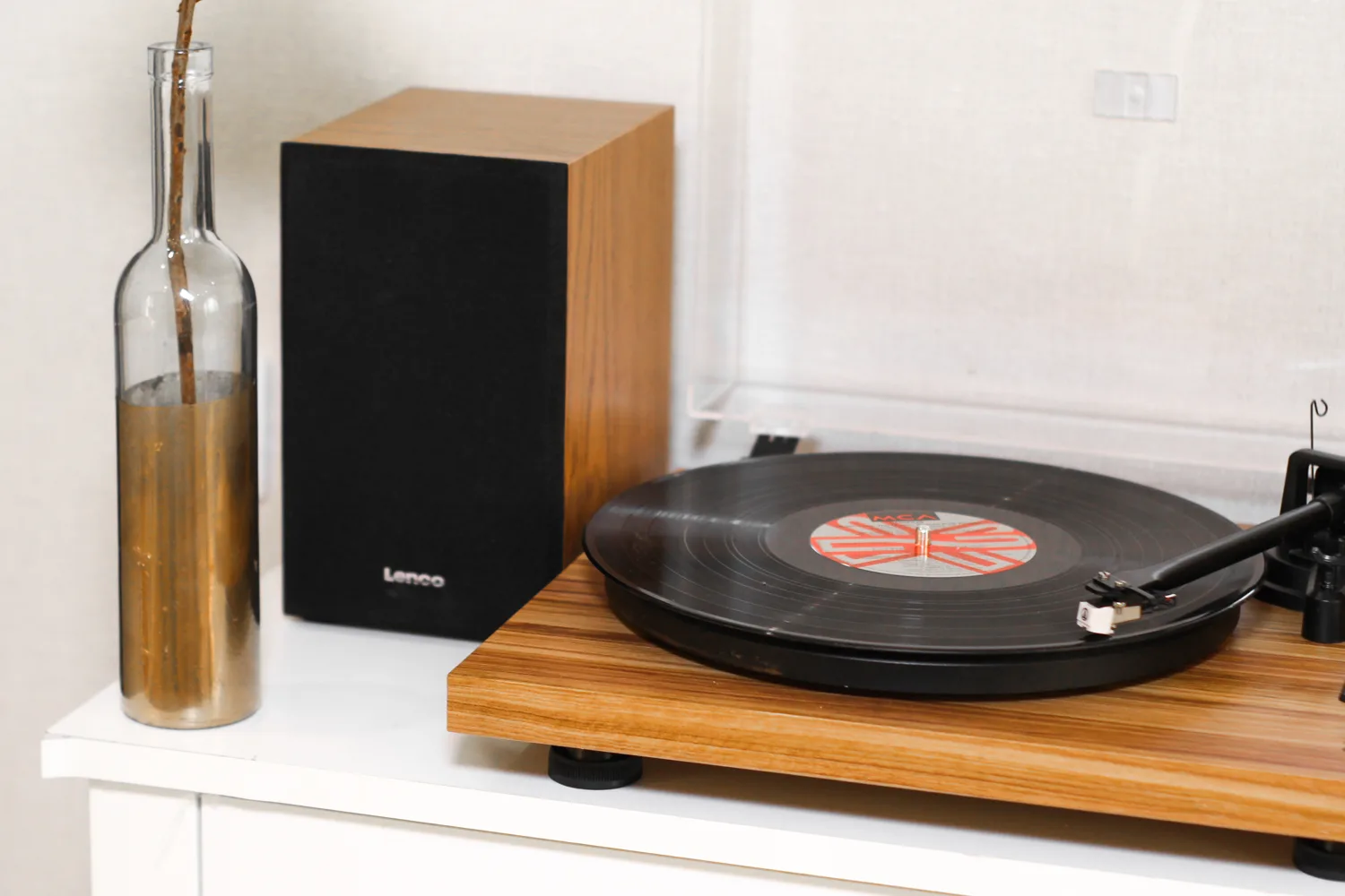Вініловий програвач Lenco LS-500 Wood з Bluetooth IN, колонки в комплекті 40 W, антискейтинг, противага тонарм - Зображення 10